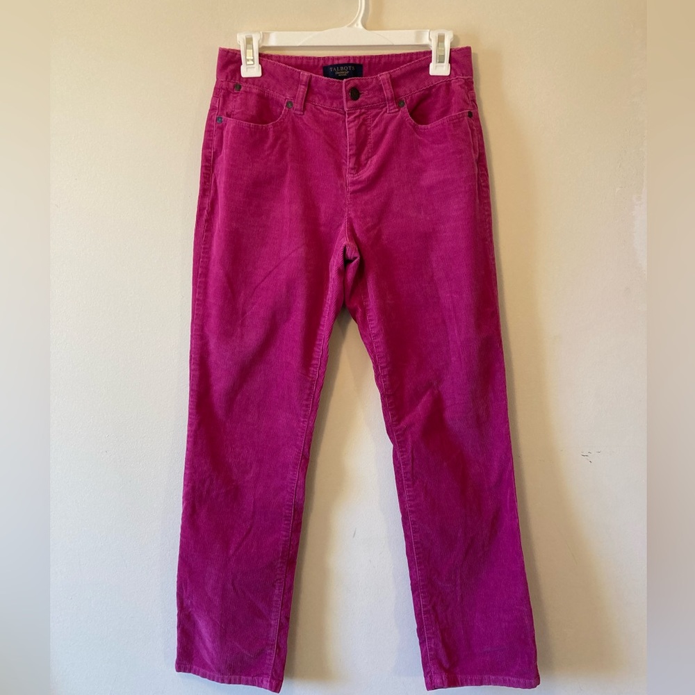 Fuchsia Corduroys From Talbots. Size 4p - image 1